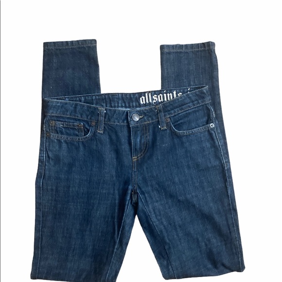All Saints Drainpipe Jeans Size 25 - Picture 1 of 6